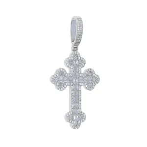 Khaleesi Iced Out Cross Pendant Necklace
