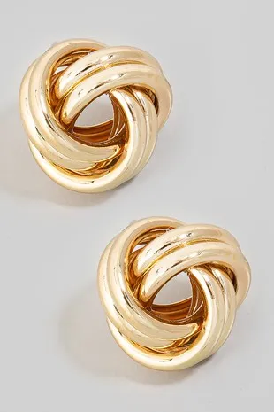 Knot Twist Stud Earrings