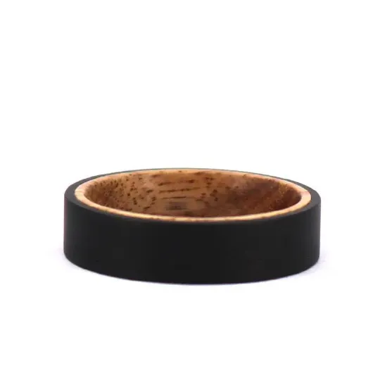 Koa Wood Titanium Men's Wedding Band 6MM