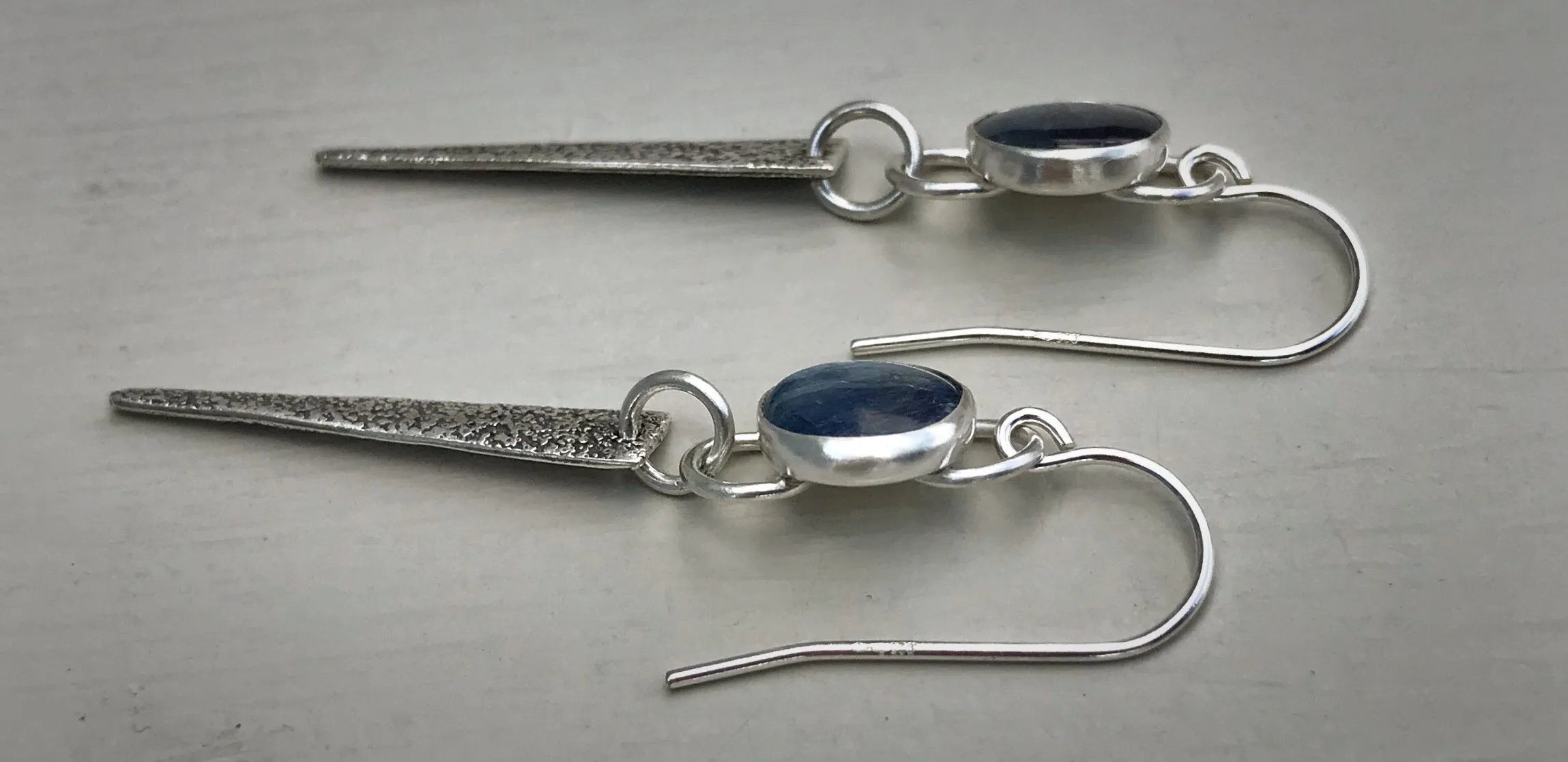 Kyanite Triangle Earrings