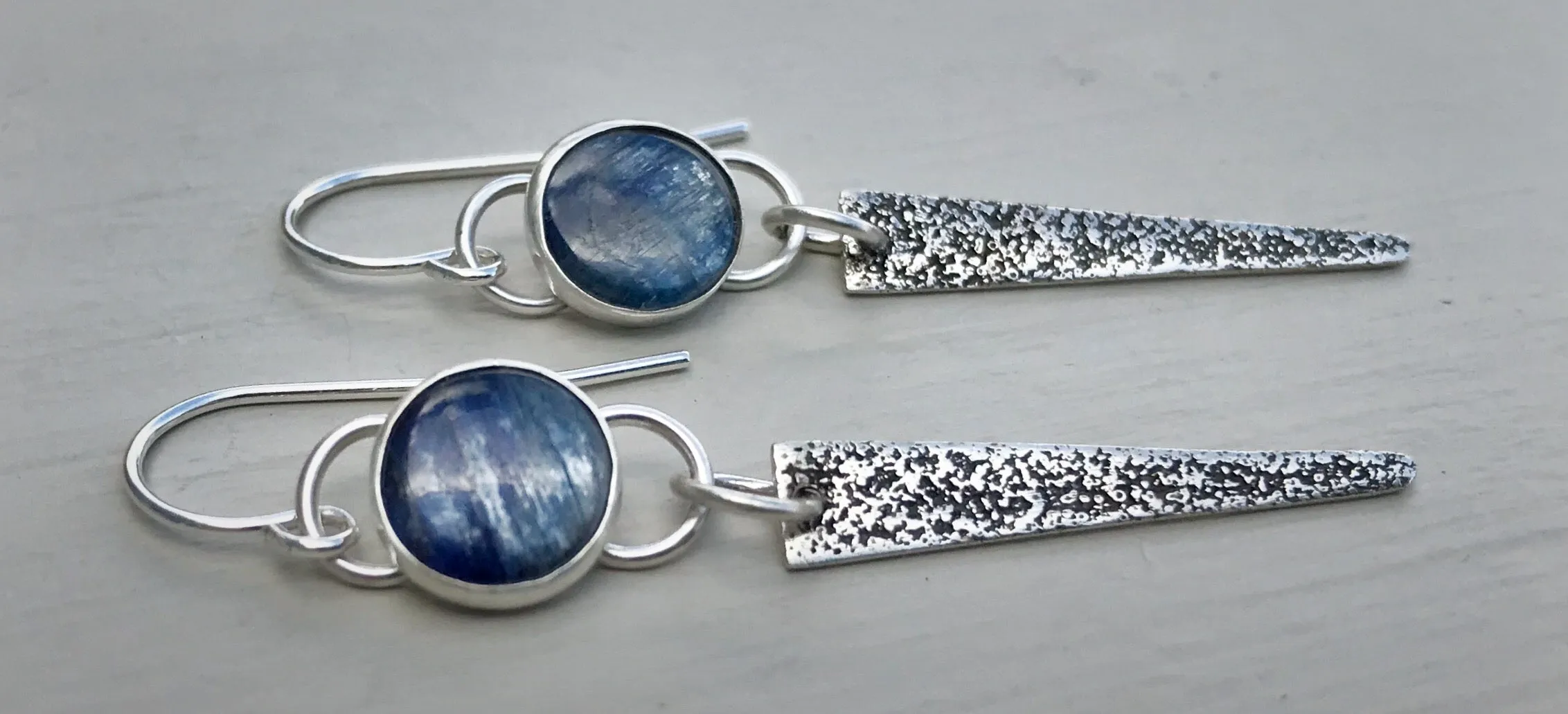 Kyanite Triangle Earrings