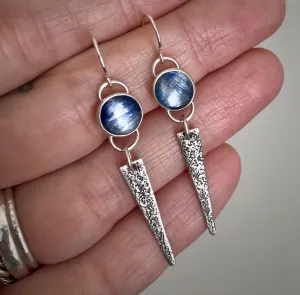 Kyanite Triangle Earrings