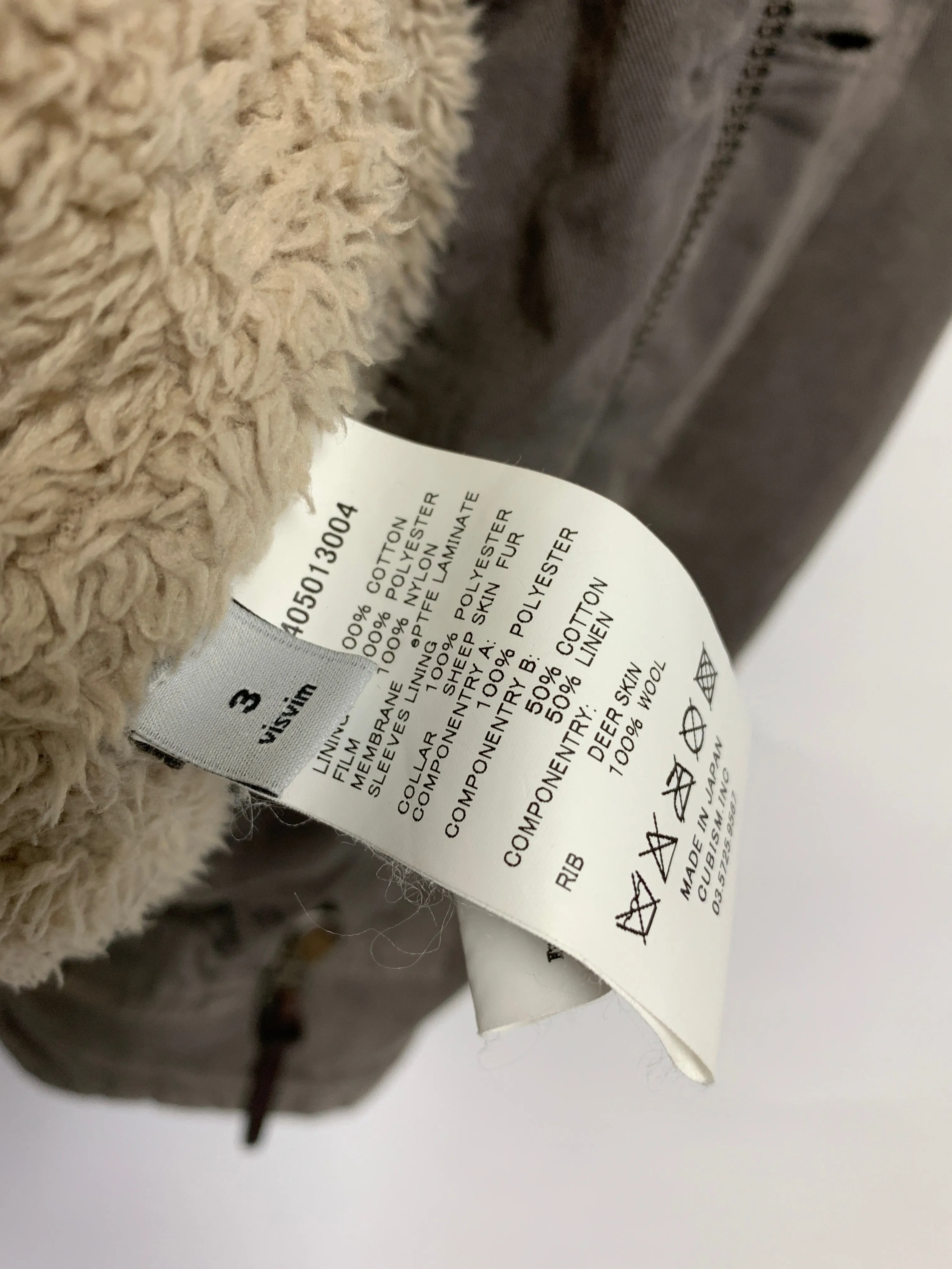 [L] Visvim 14AW Gore Windstopper Deckhand Jacket Grey