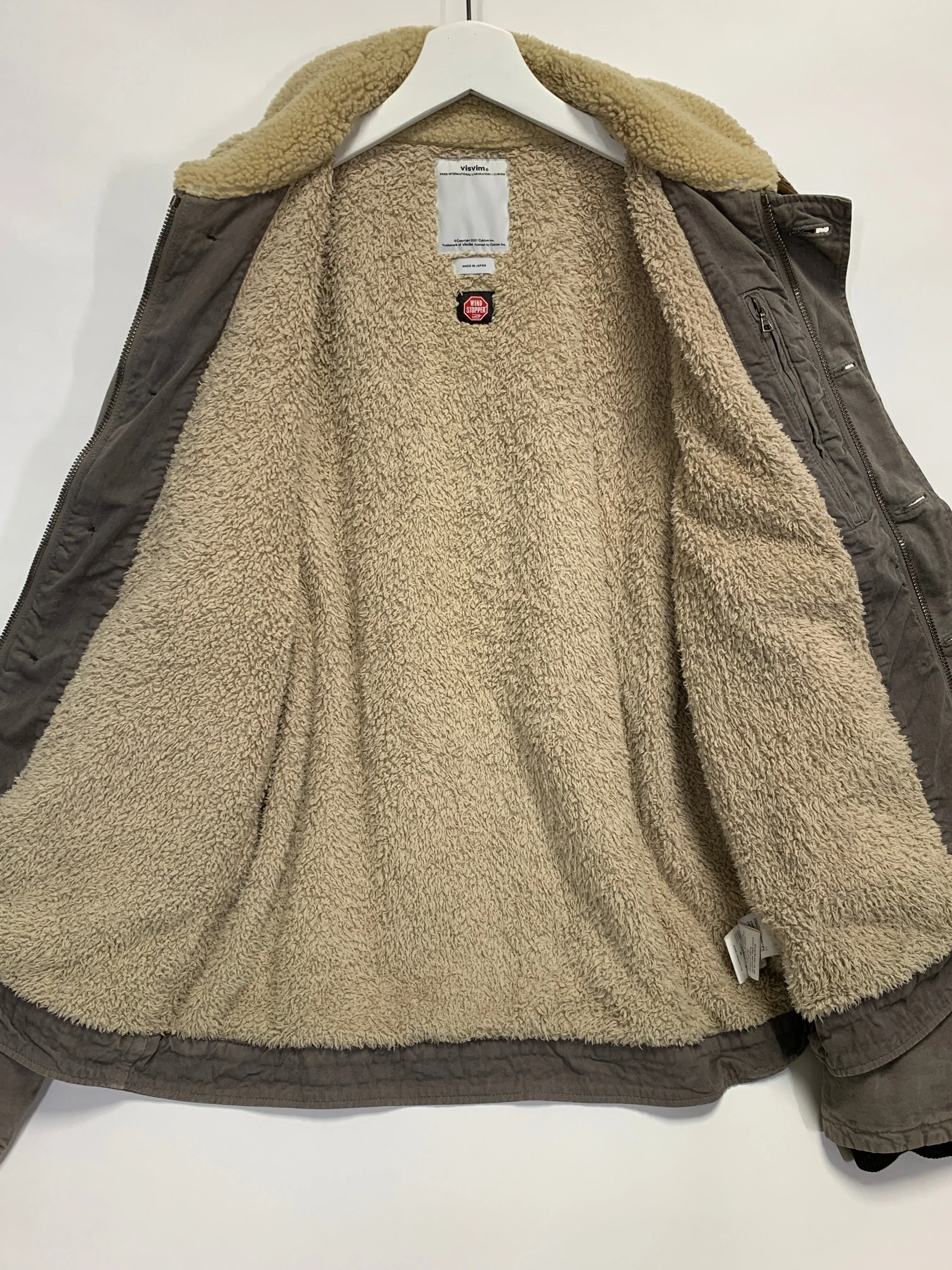 [L] Visvim 14AW Gore Windstopper Deckhand Jacket Grey