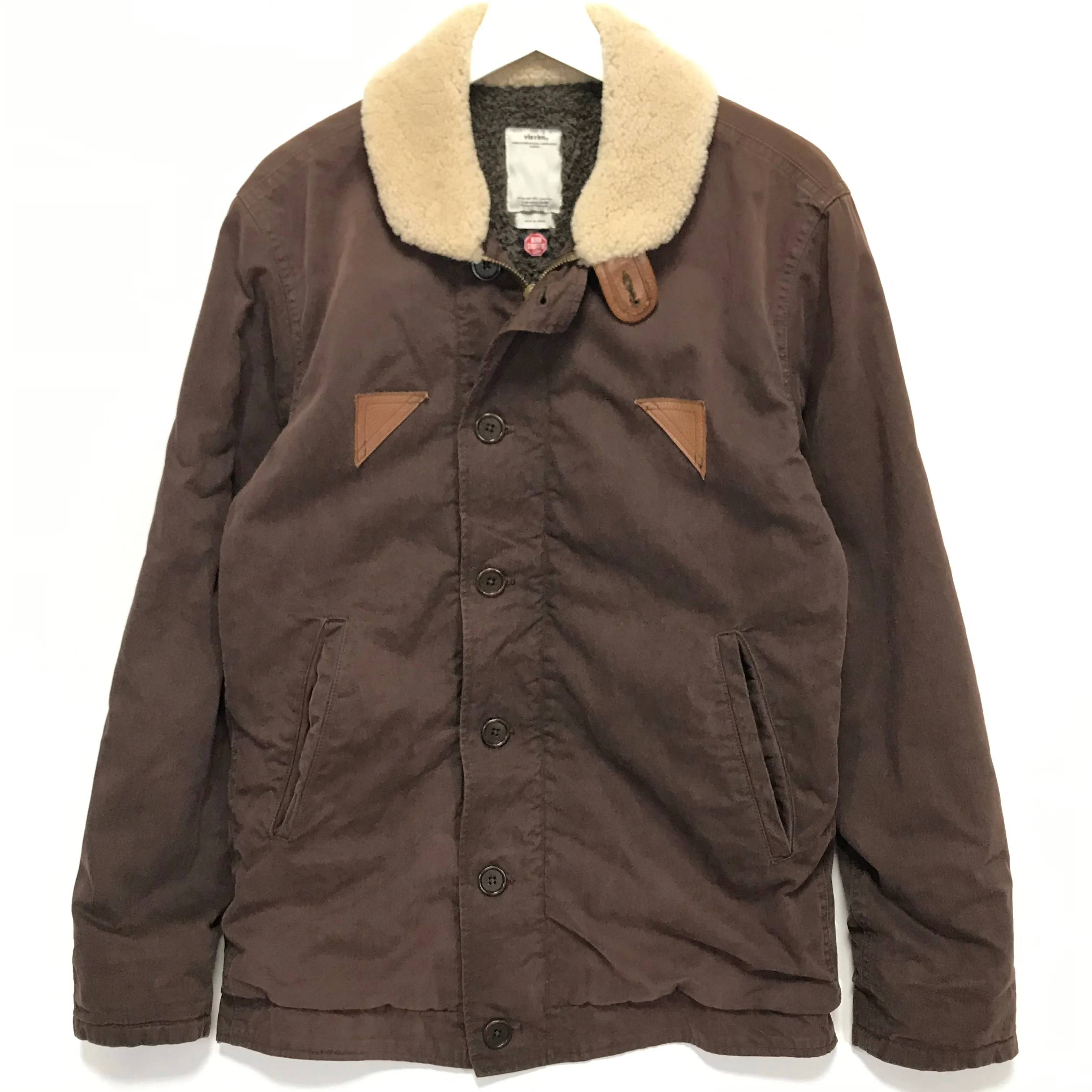 [L] Visvim Gore Windstopper Deckhand Jacket Brown