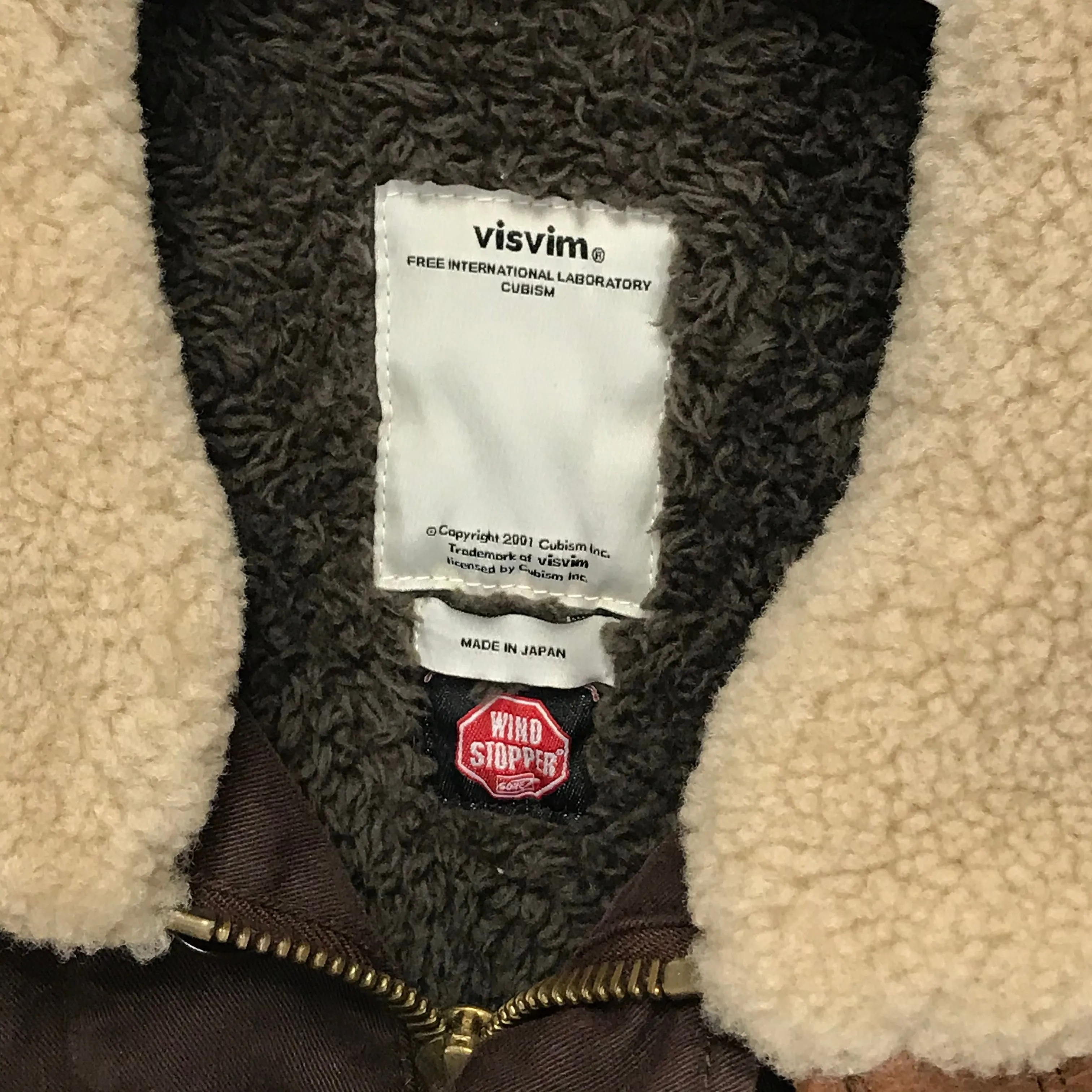 [L] Visvim Gore Windstopper Deckhand Jacket Brown
