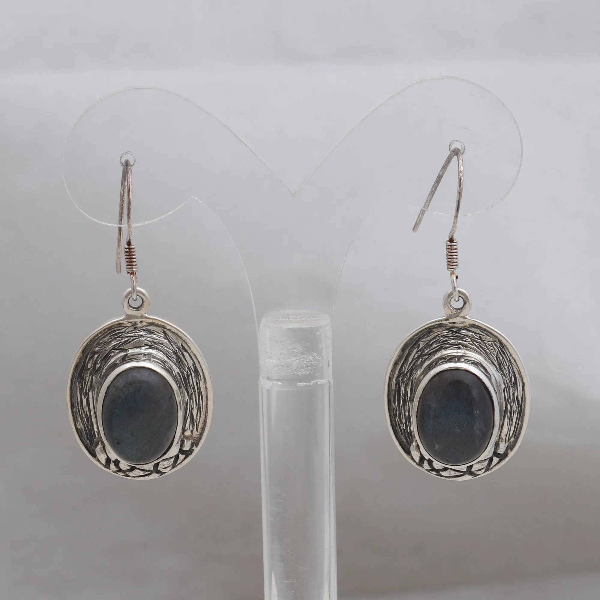 Labradorite Silver Earrings
