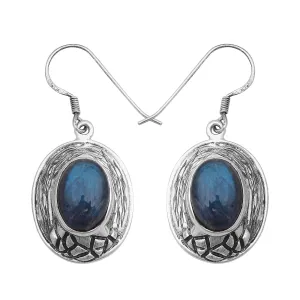 Labradorite Silver Earrings
