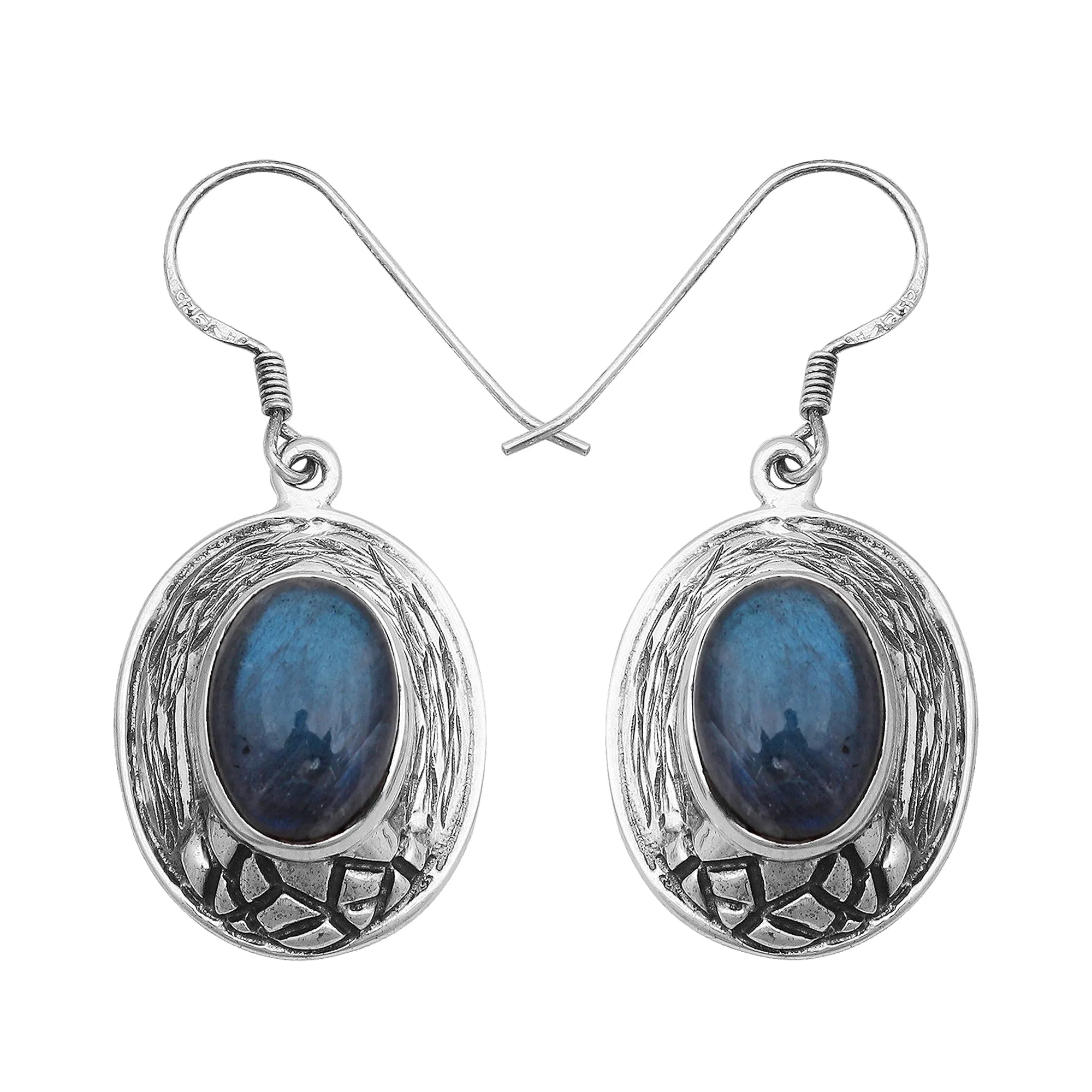 Labradorite Silver Earrings