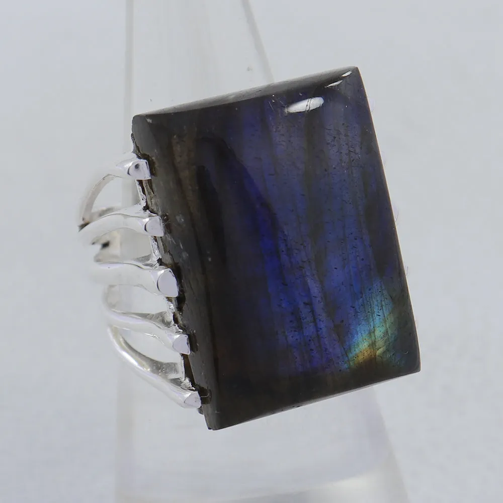 Labradorite Sterling Silver Ring Jewelry