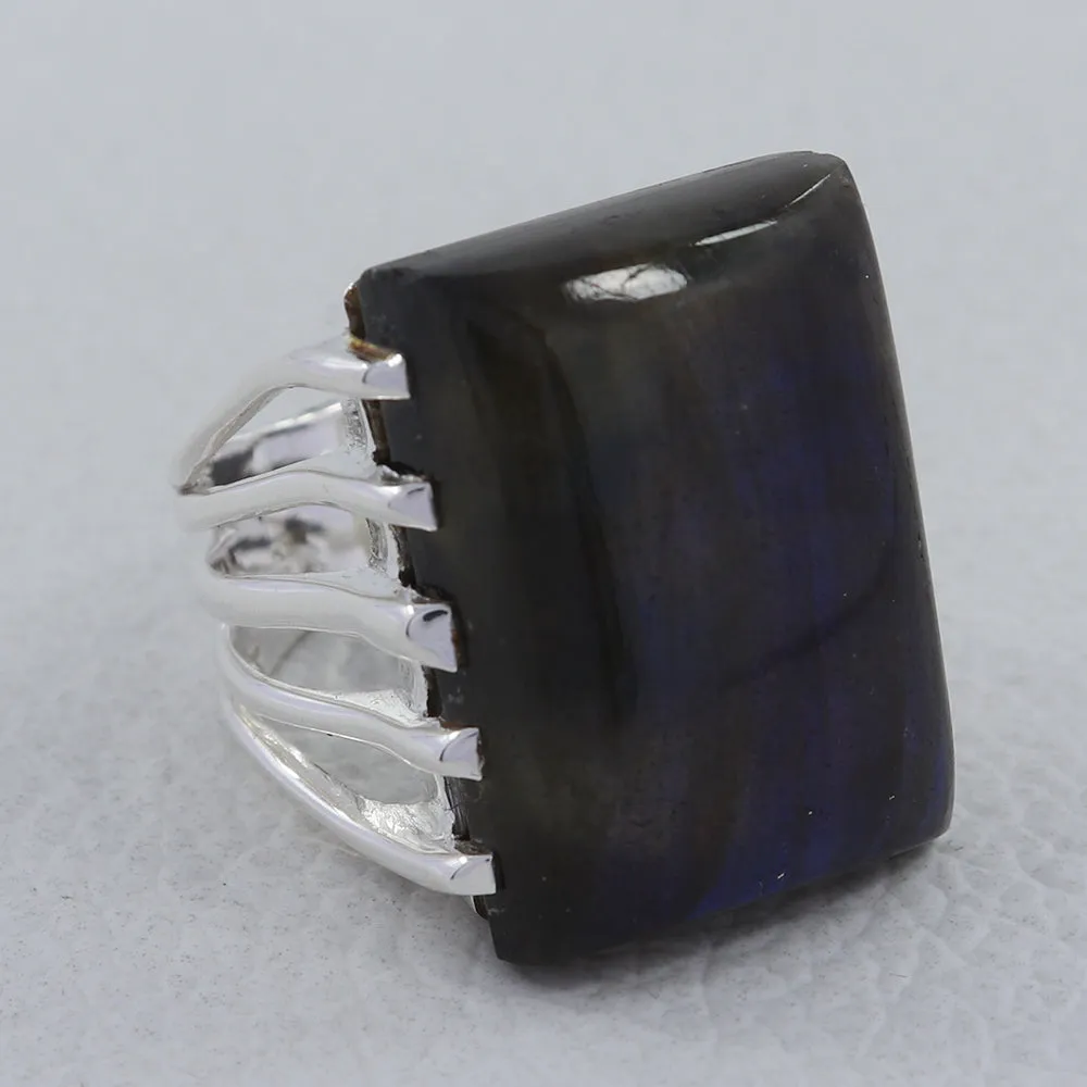 Labradorite Sterling Silver Ring Jewelry