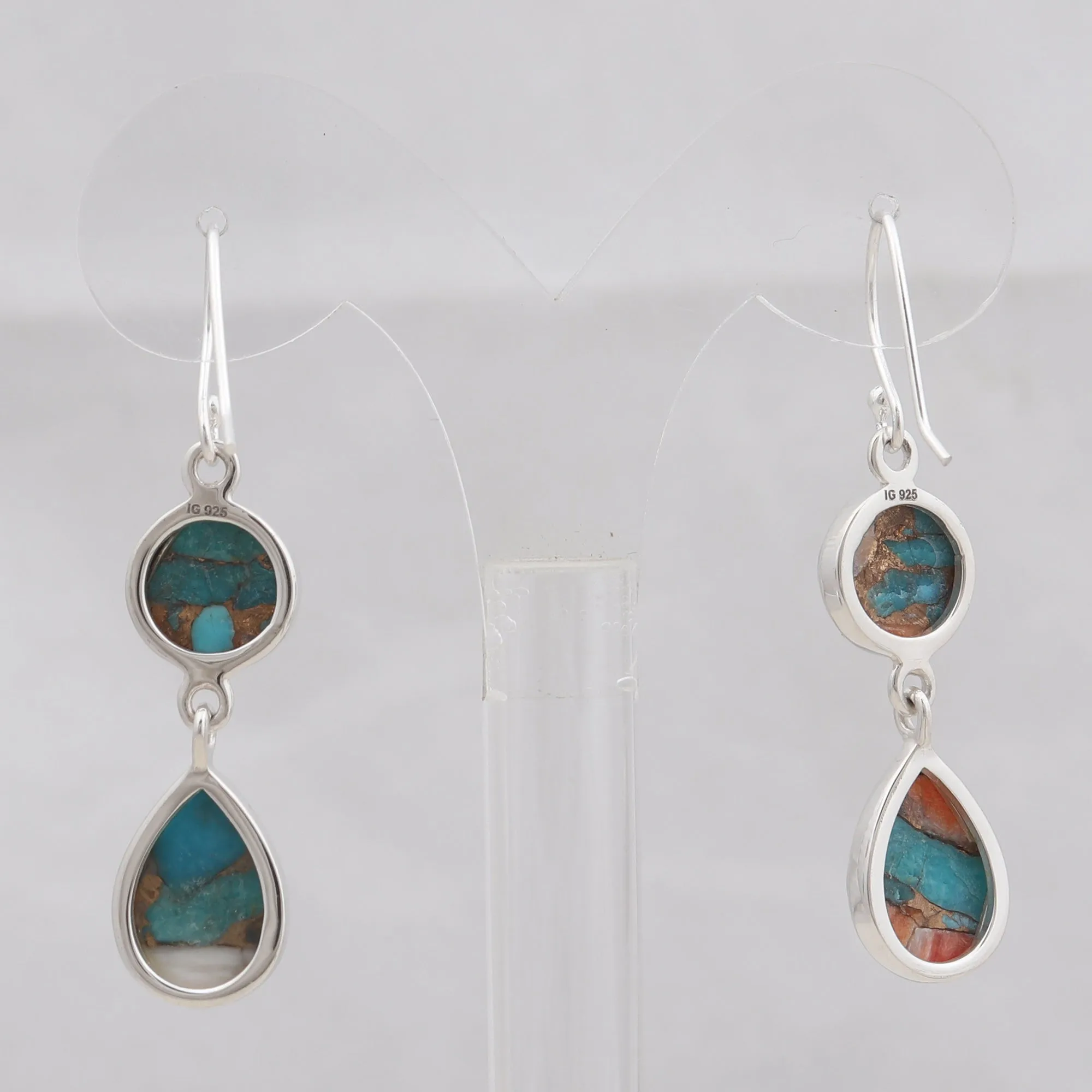 Larimar Silver Earrings