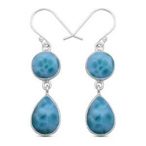 Larimar Silver Earrings