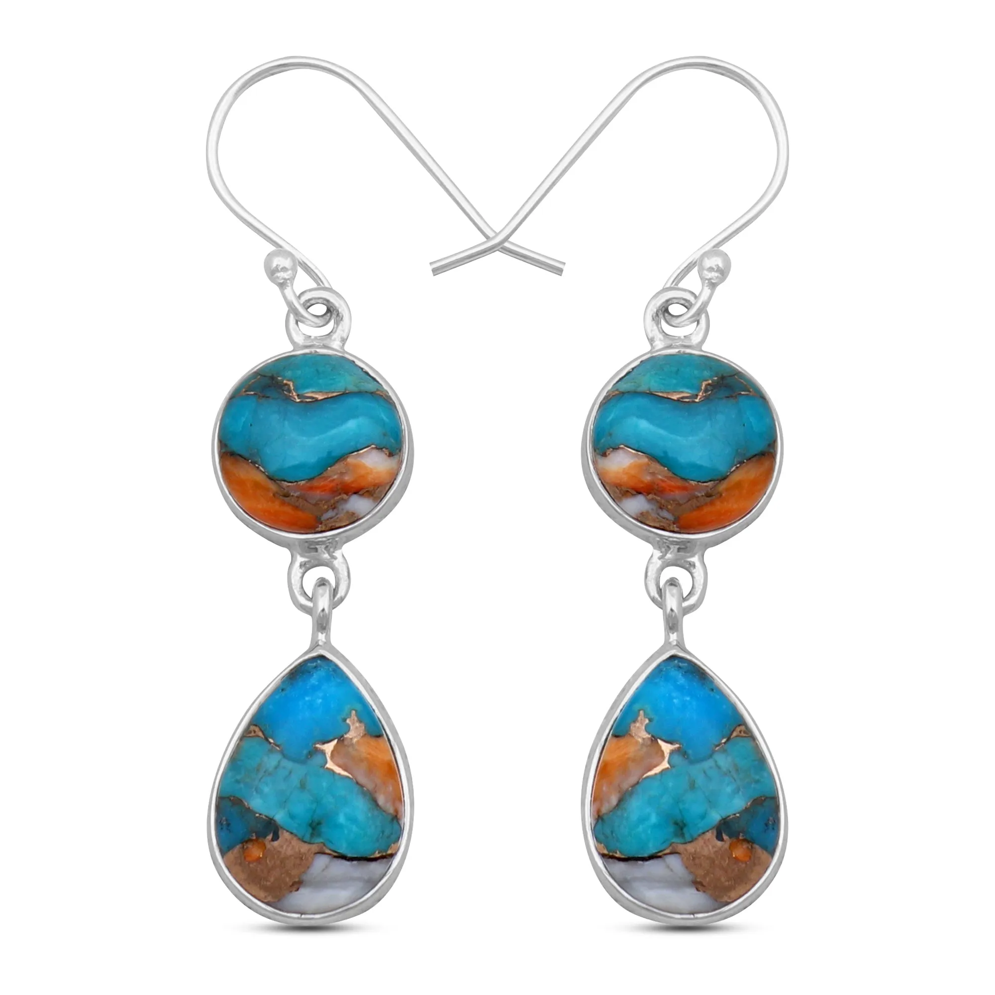 Larimar Silver Earrings