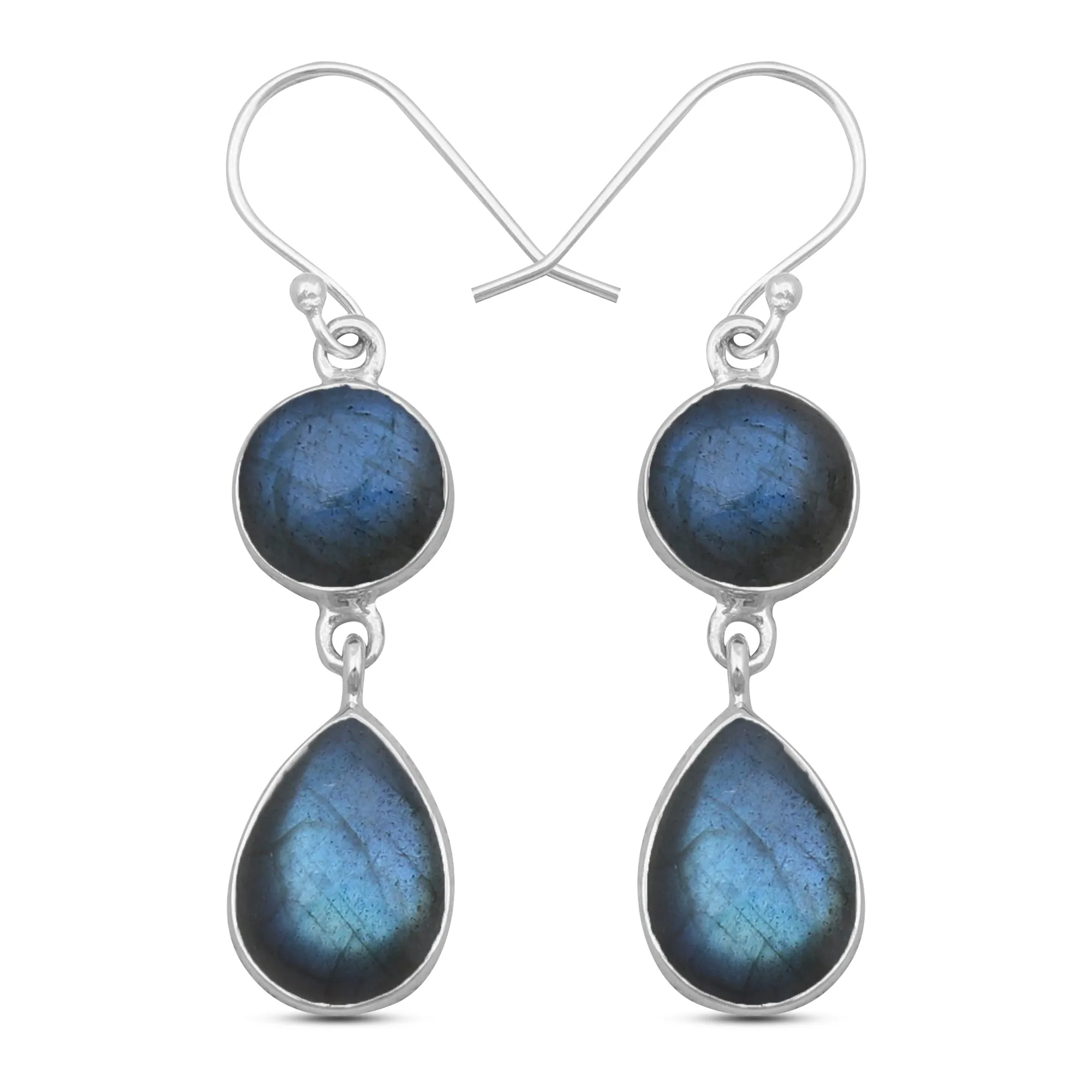 Larimar Silver Earrings