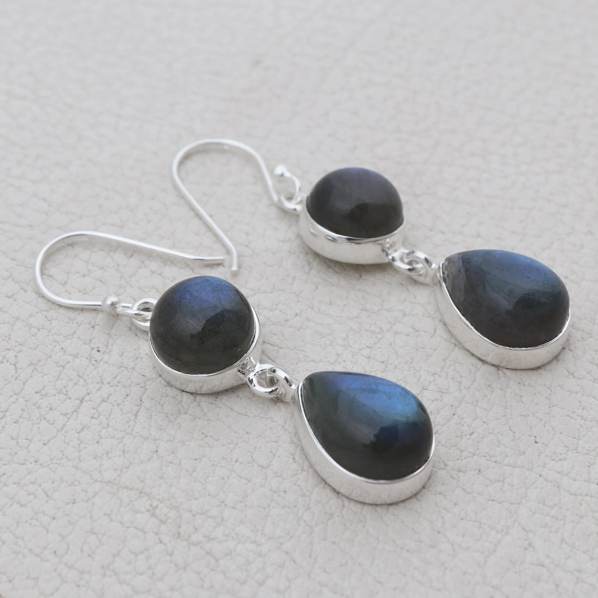 Larimar Silver Earrings