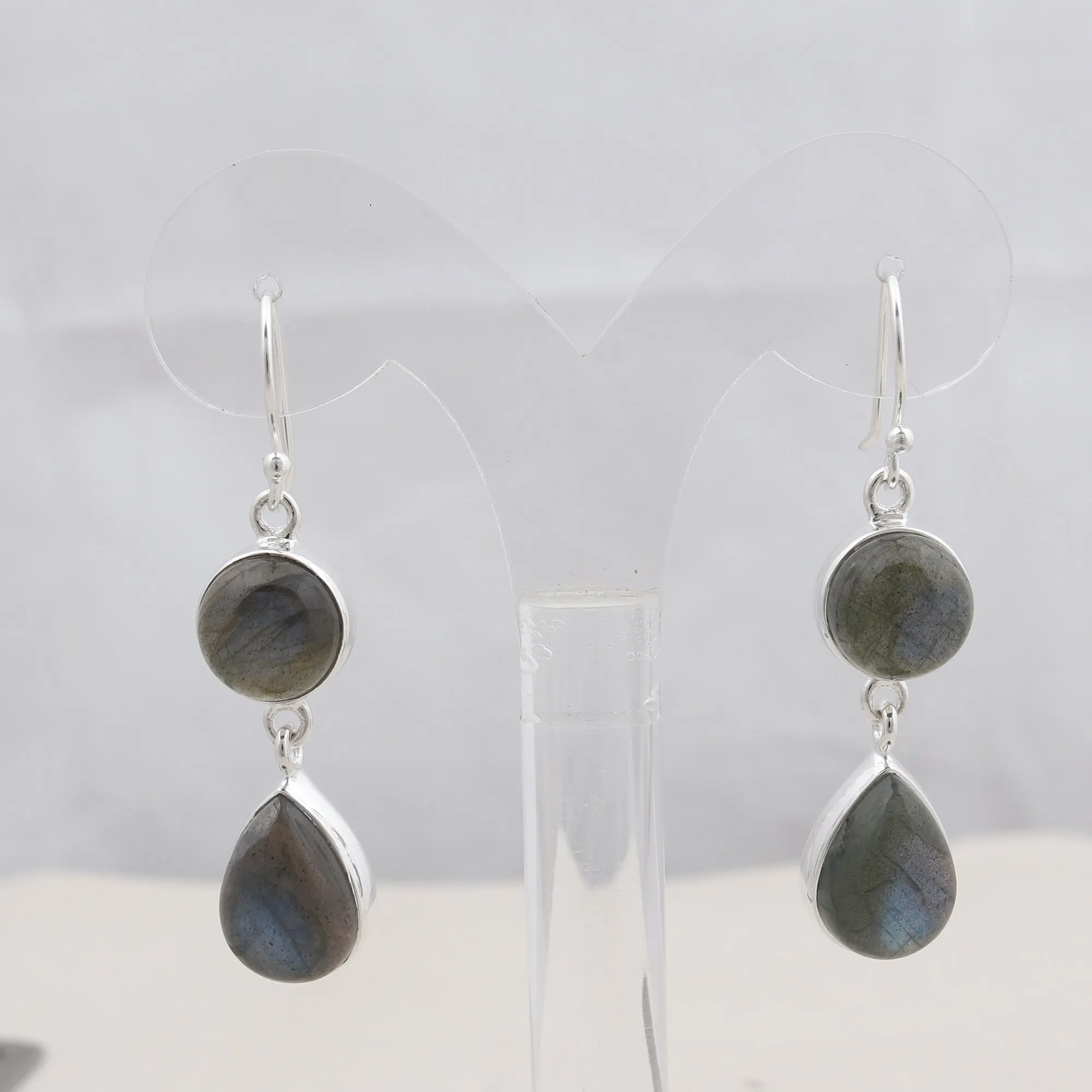 Larimar Silver Earrings