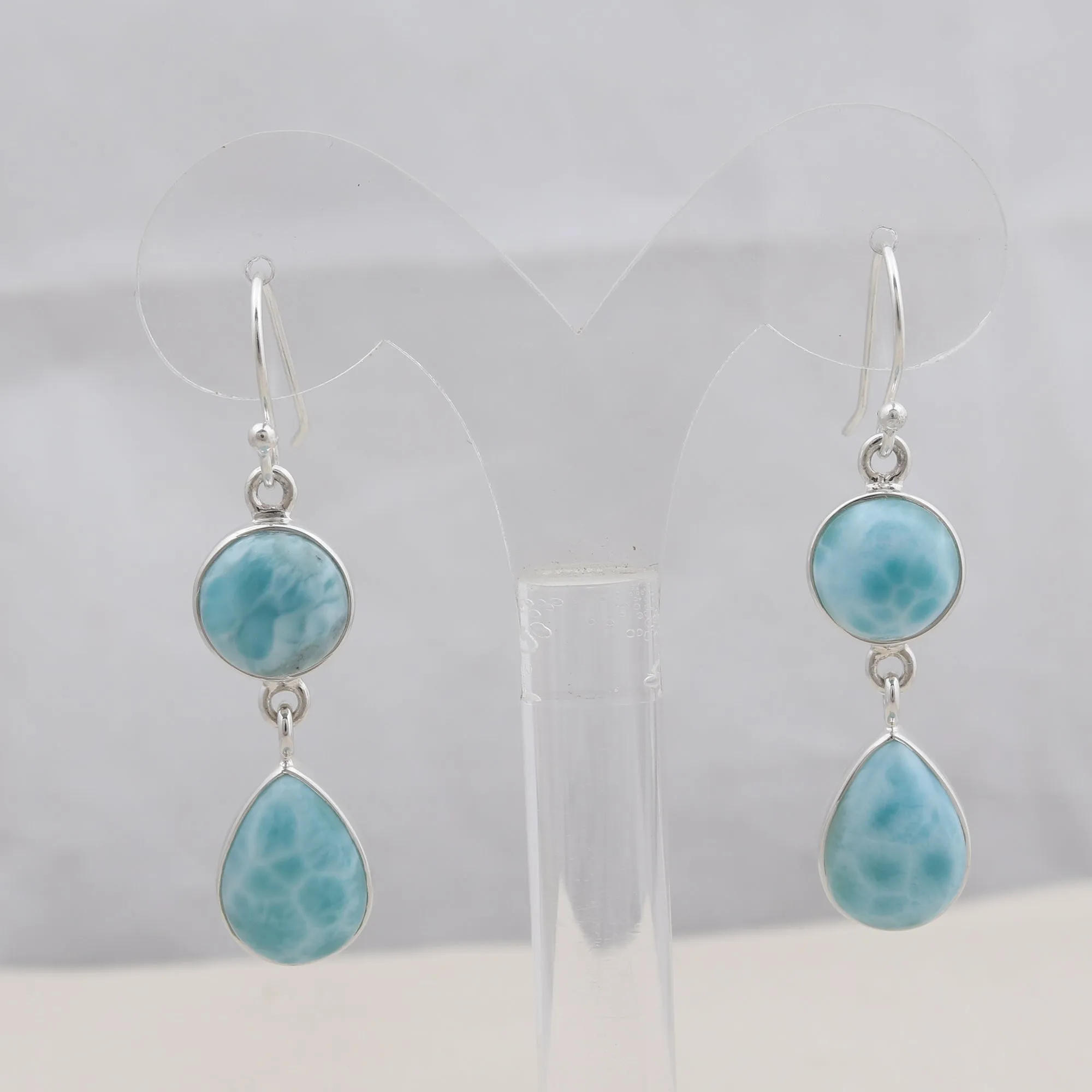 Larimar Silver Earrings