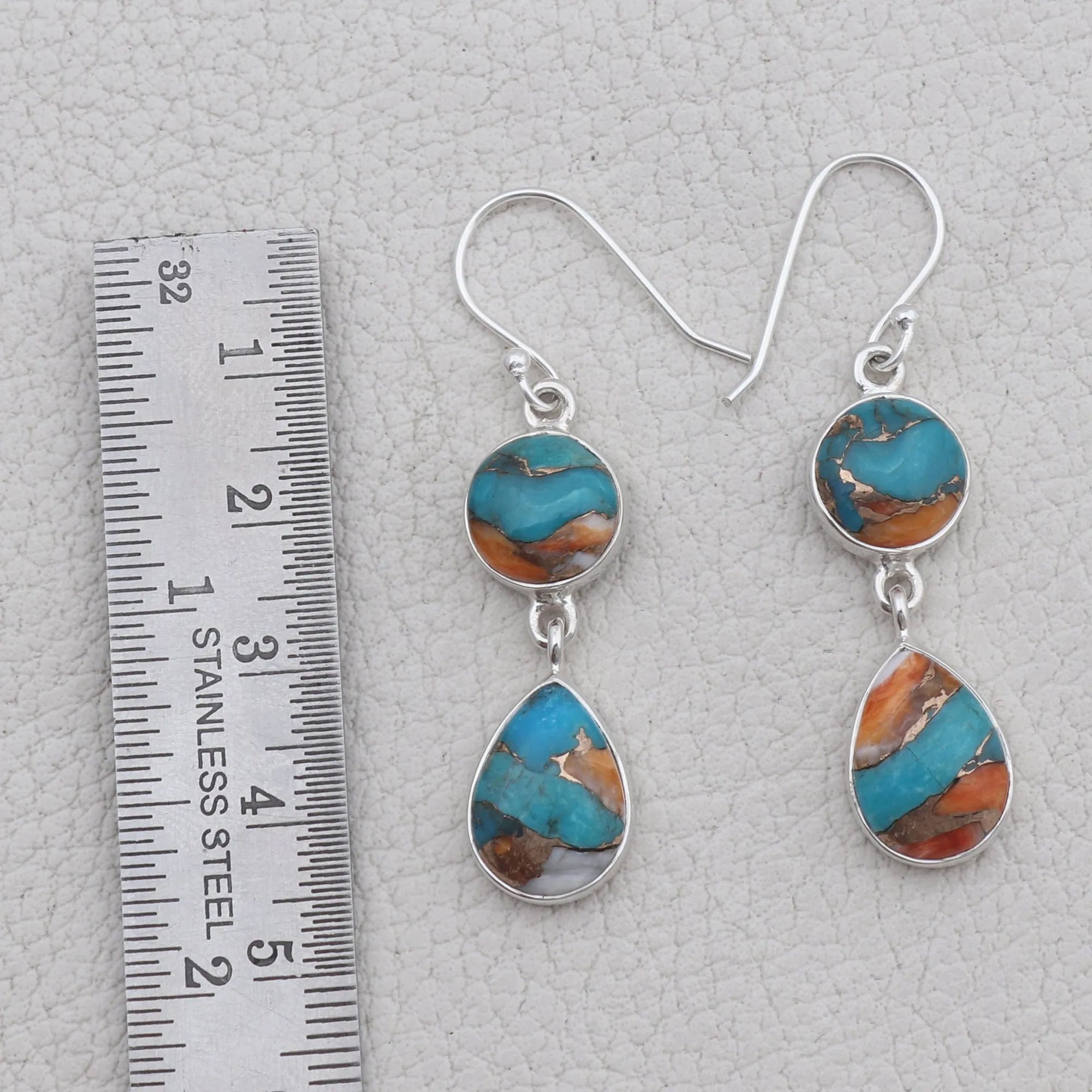 Larimar Silver Earrings