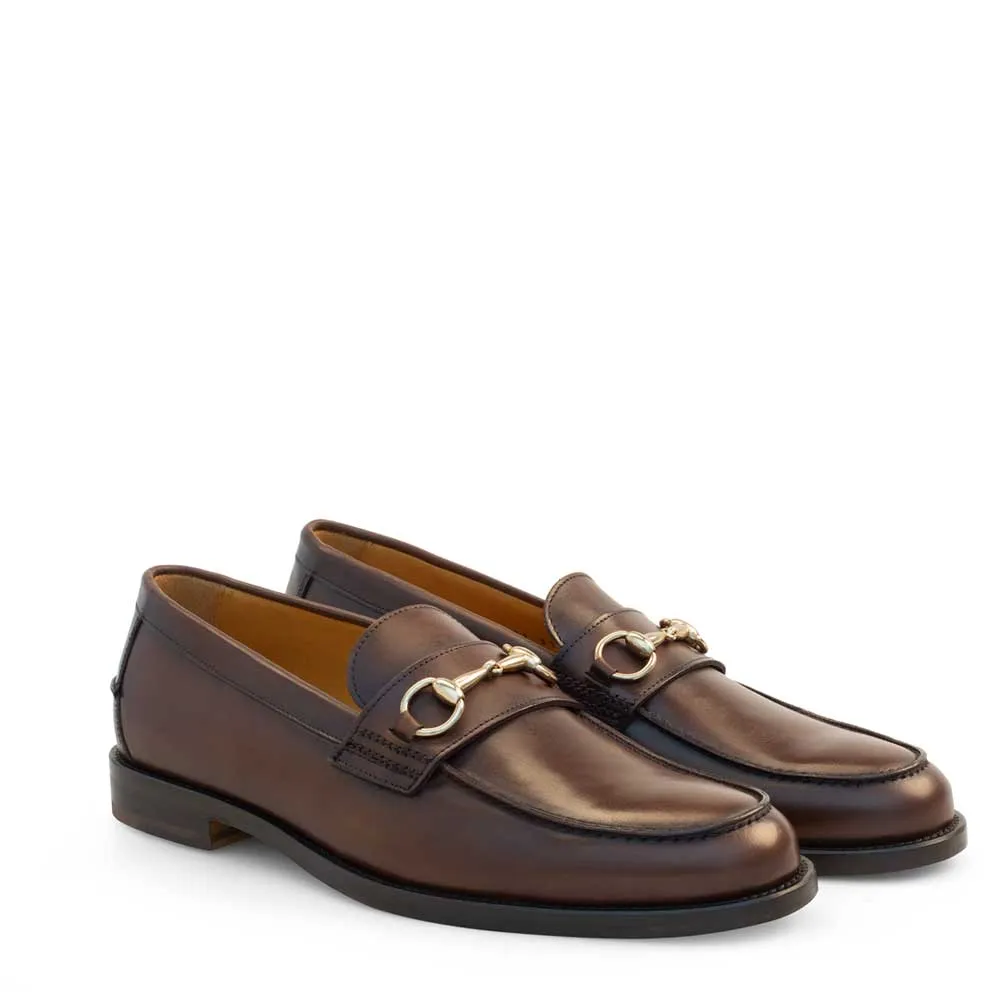 Leather Horsebit Loafer E410