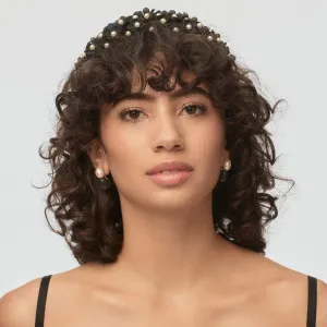 Lele Sadoughi Jet Pebble Stud Earrings