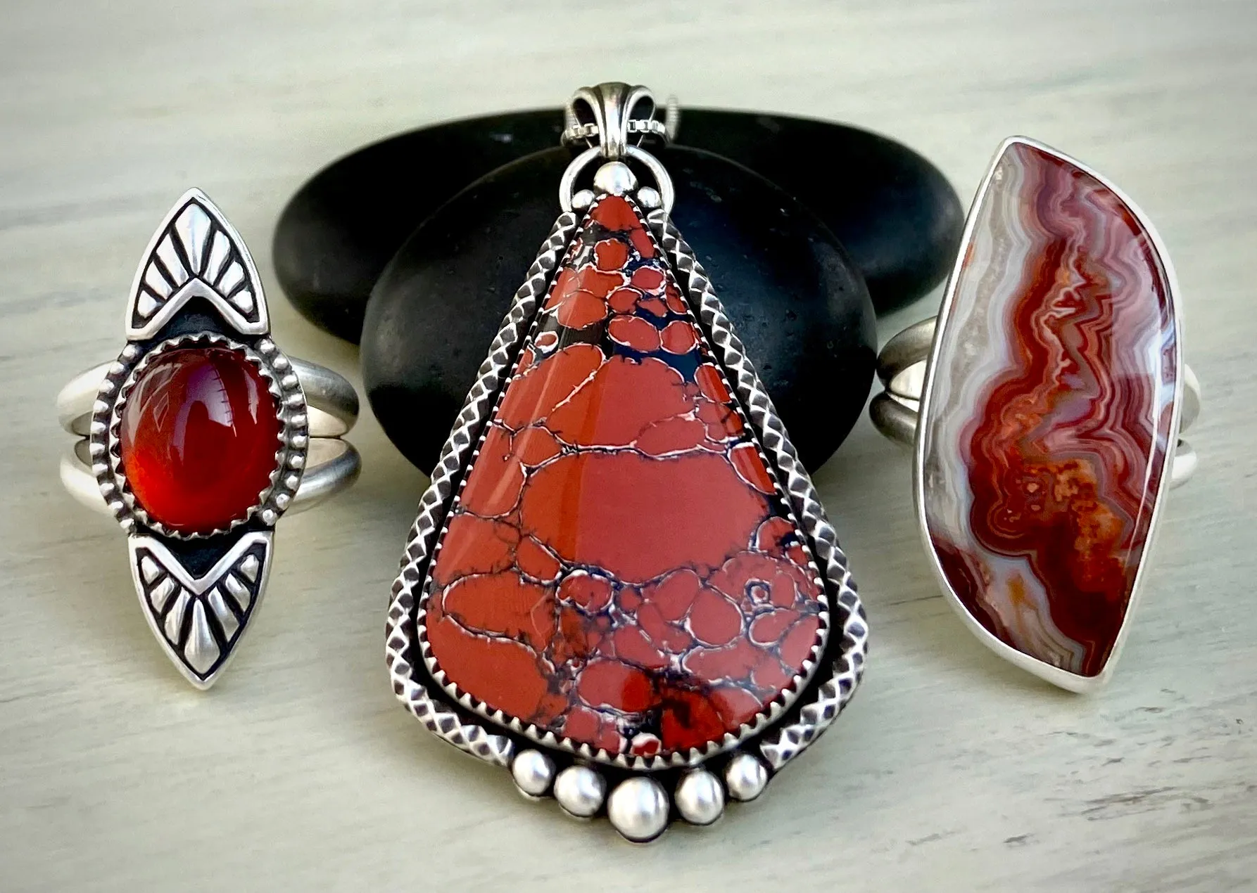 •Light My Fire• Red River Jasper Pendant