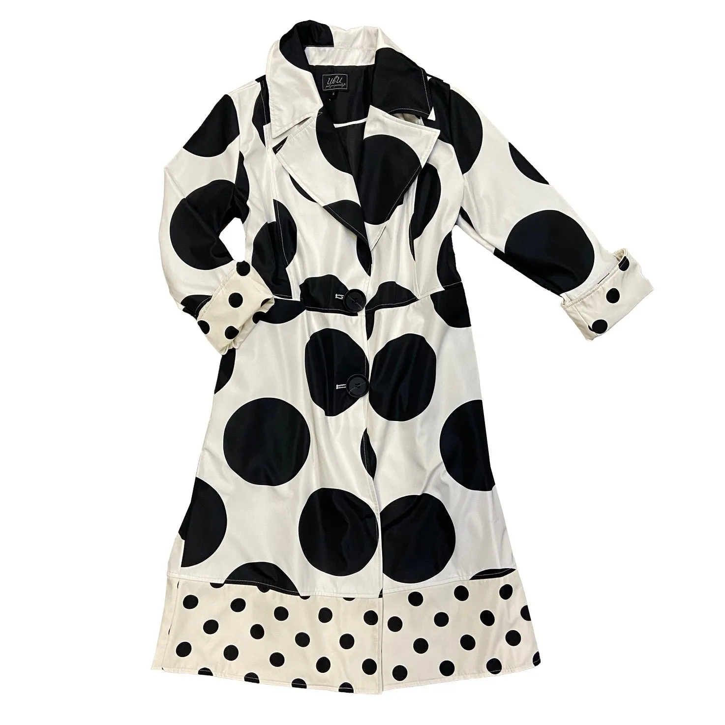 Linen & Black Dot Coat