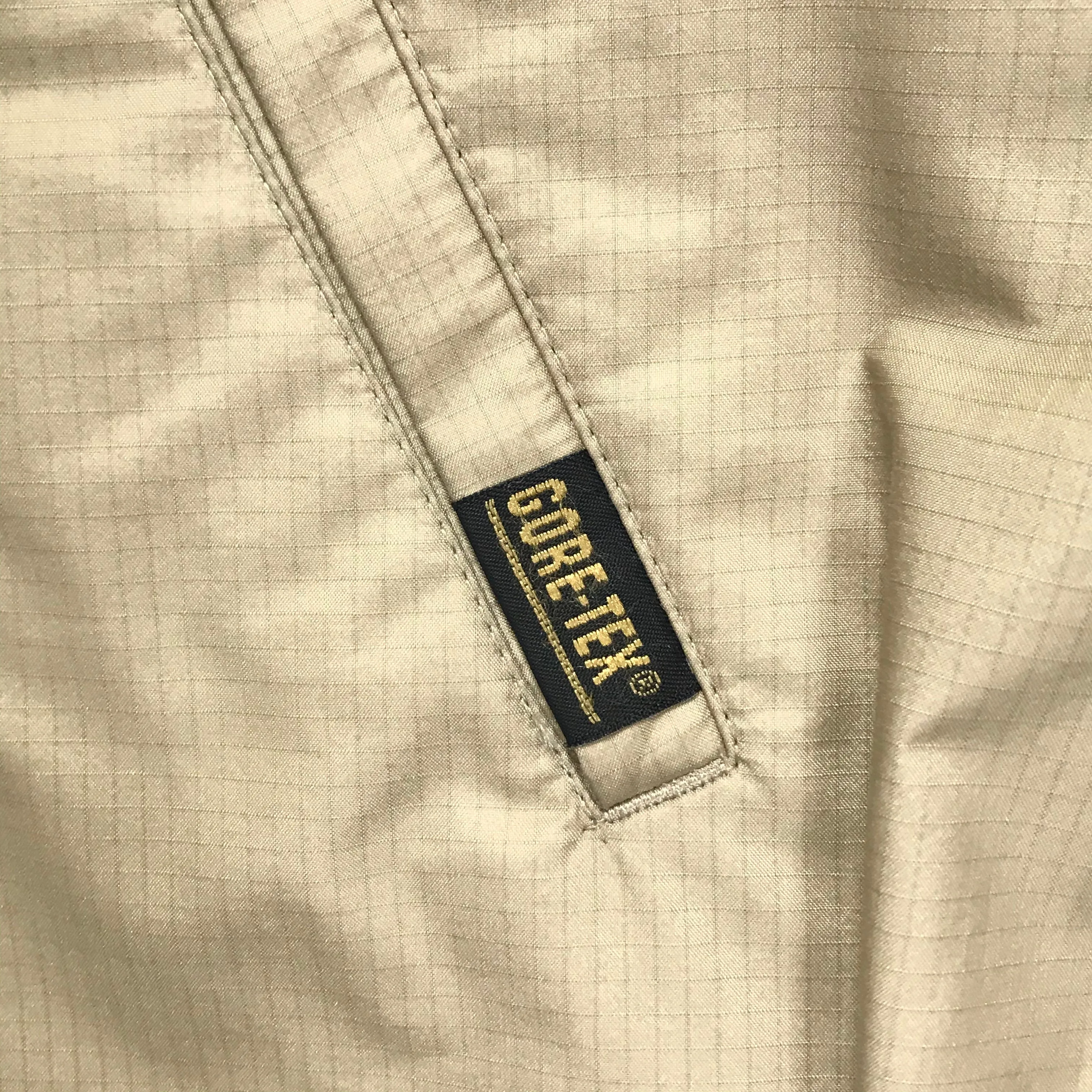[M] A Bathing Ape Bape Vintage Gore Tex Ripstop Nylon Rain Jacket Beige
