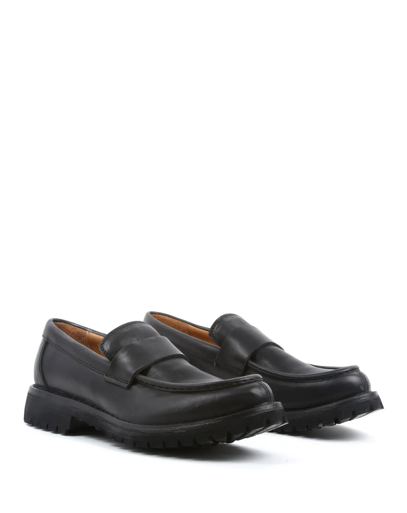 M-EMMET Black Leather Loafer