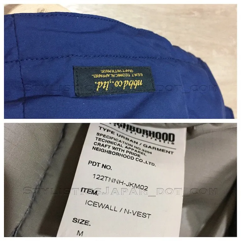 [M] Neighborhood Icewall Hooded Down Vest Blue