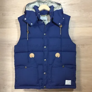[M] Neighborhood Icewall Hooded Down Vest Blue