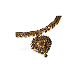 Magnificent Estate 22K 24K Yellow Gold 60 Carat Sapphire Heart Necklace