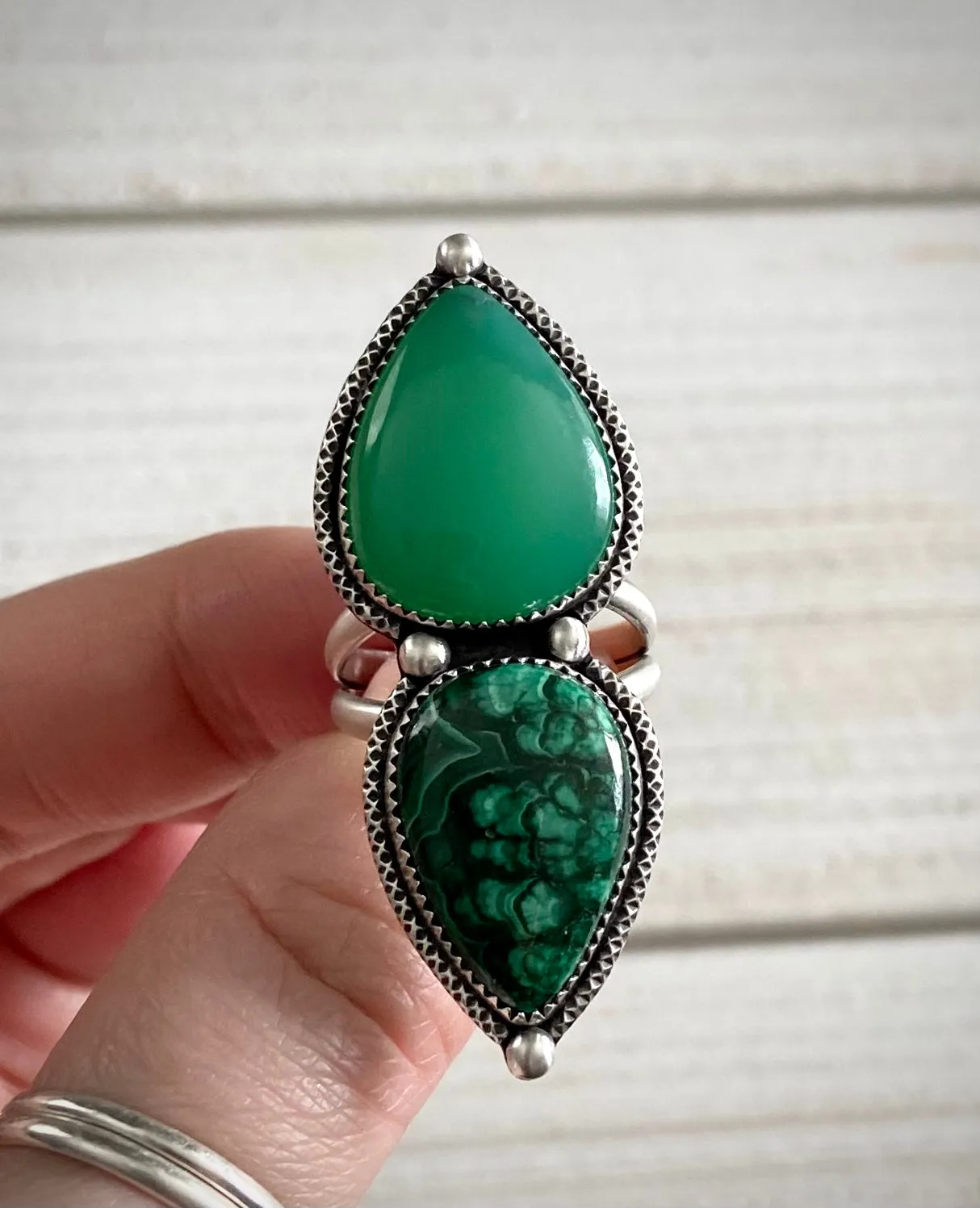 Malachite & Chrysoprase Ring