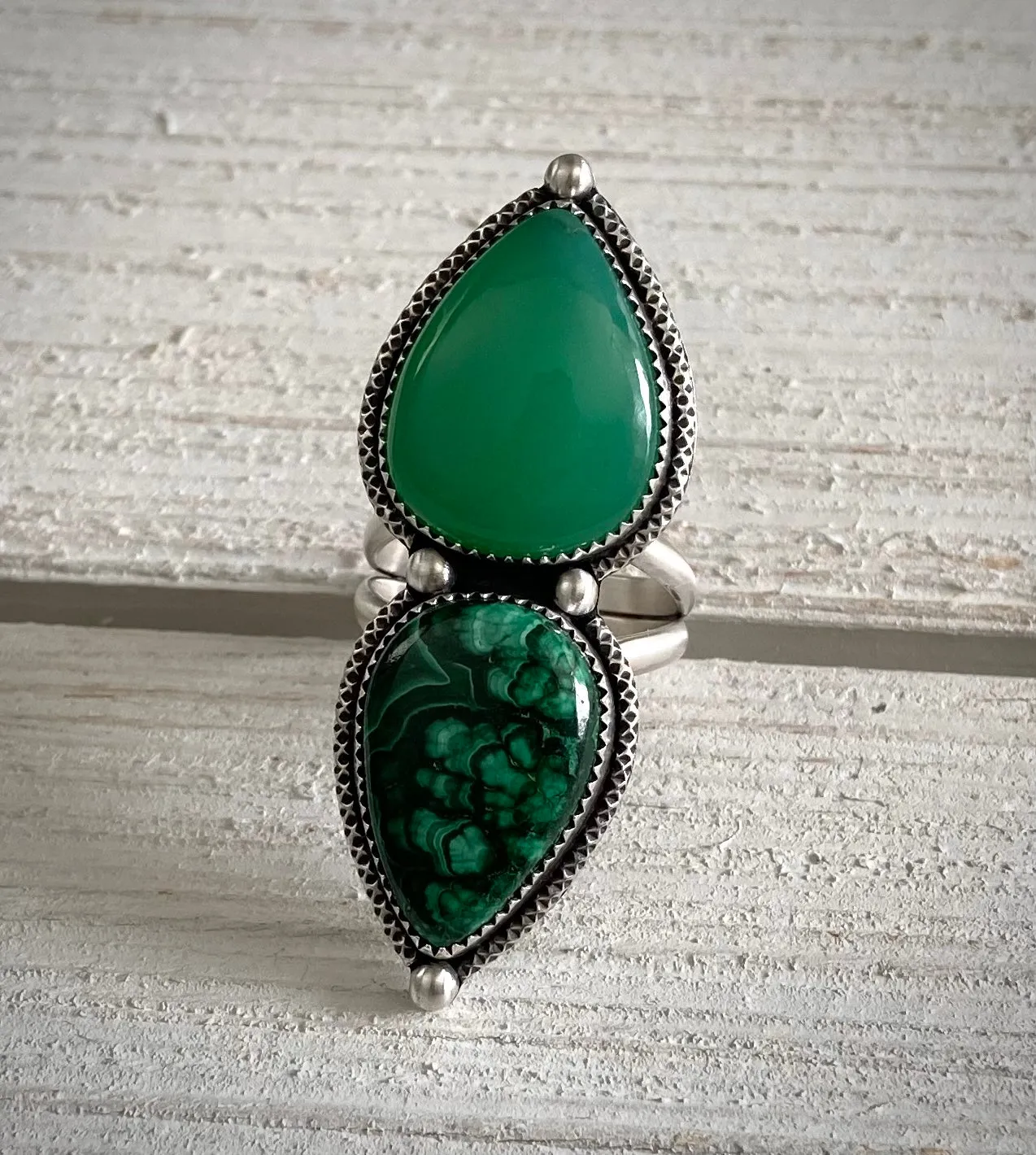 Malachite & Chrysoprase Ring