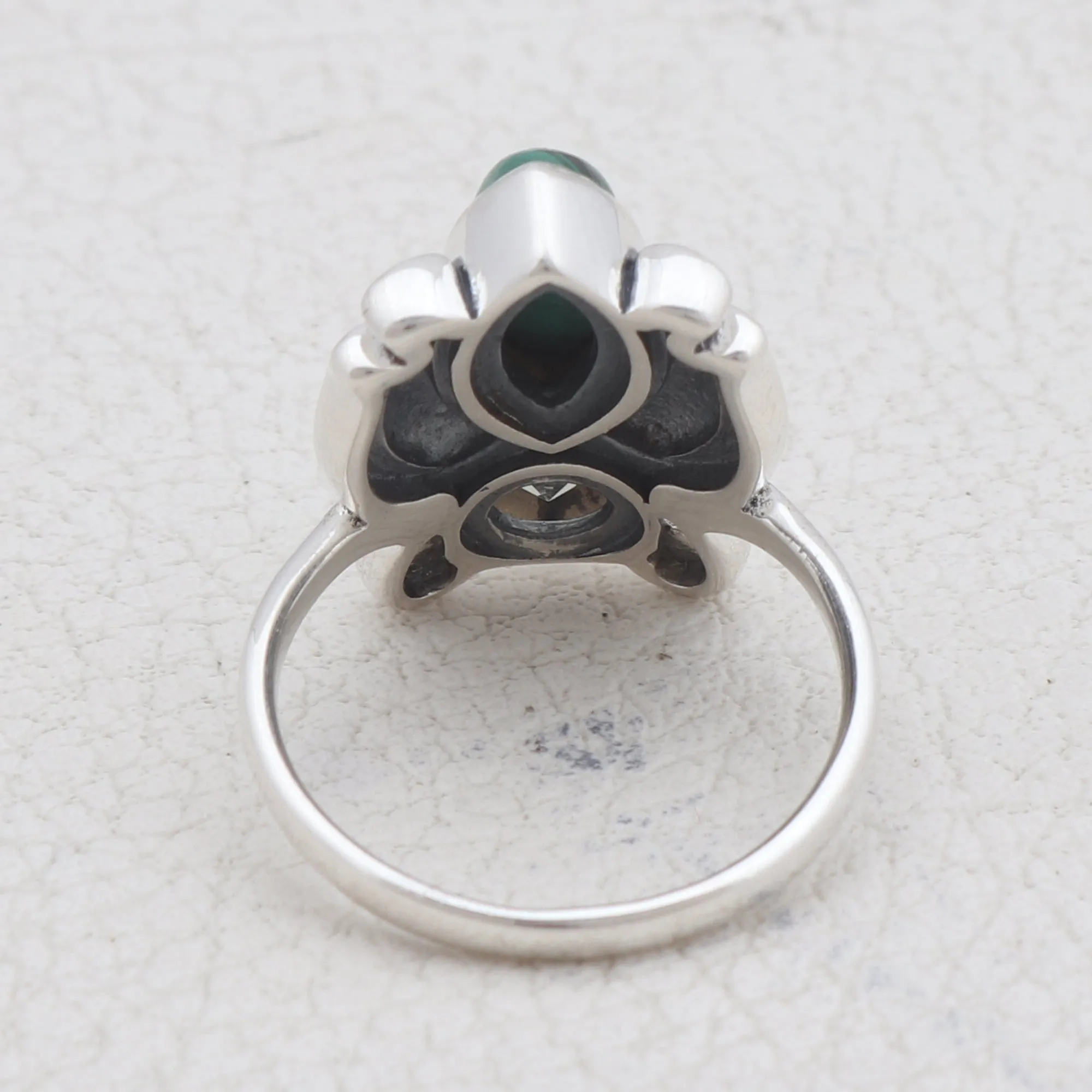Malachite Silver Jewelry Set