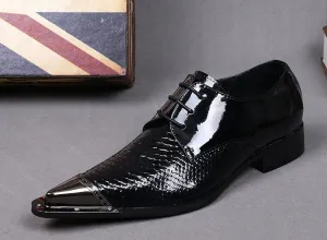 Male Scale Genuine Leather Oxfords Shoes
