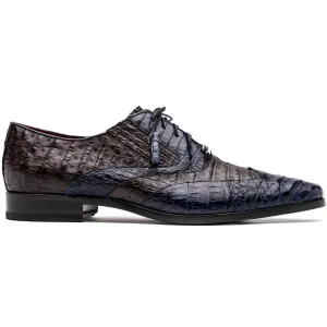 Marco Di Milano Luciano Crocodile Classic Wingtip Dress Shoes Oxfords