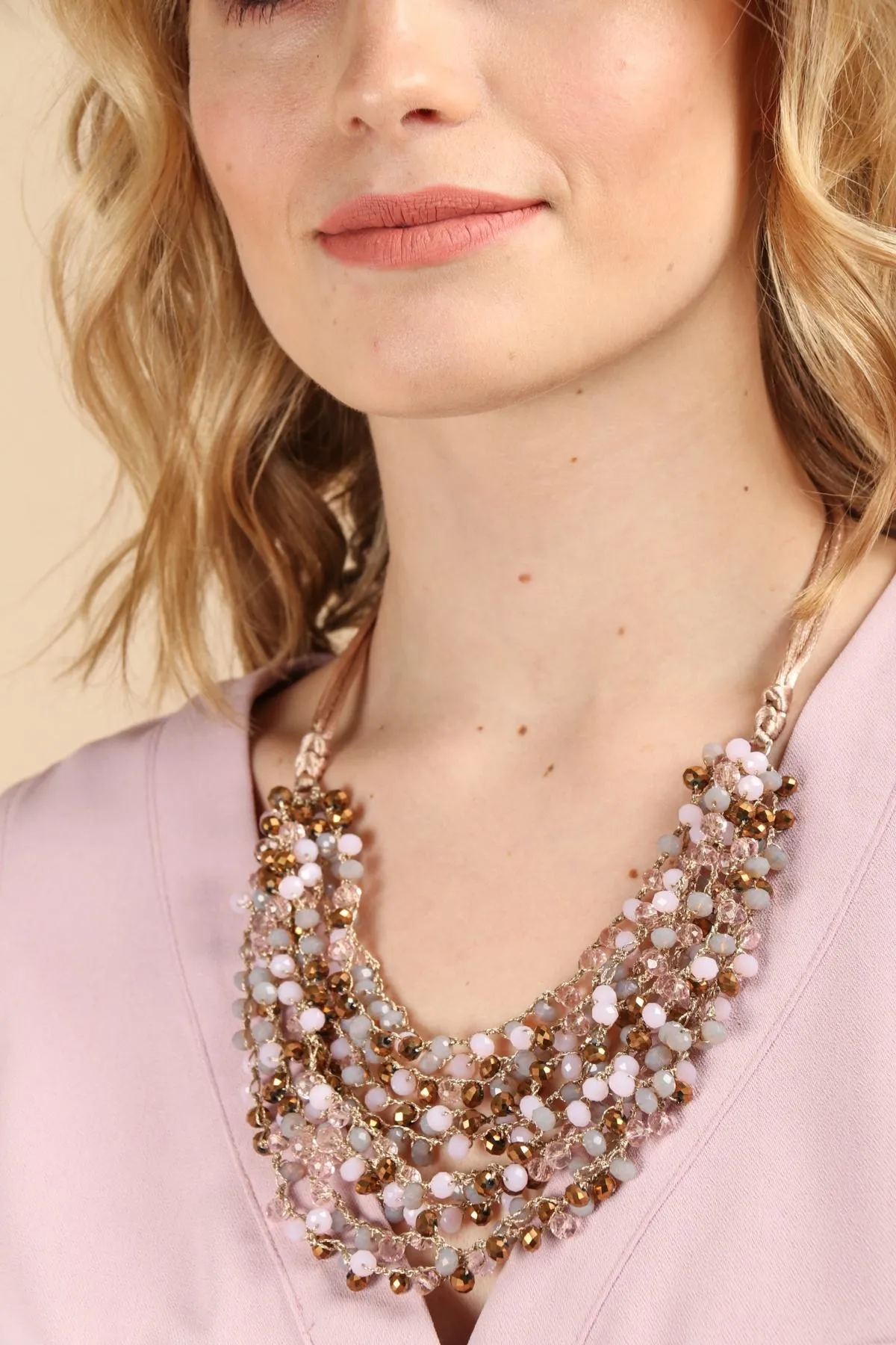 Mardi Beaded Statement Necklac