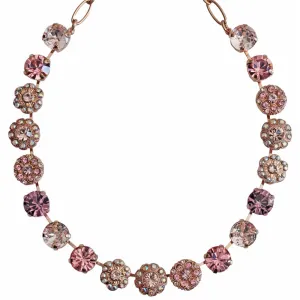 Mariana "Flamingo" Rose Gold Plated Floral Statement Crystal Necklace, 3284 319mr