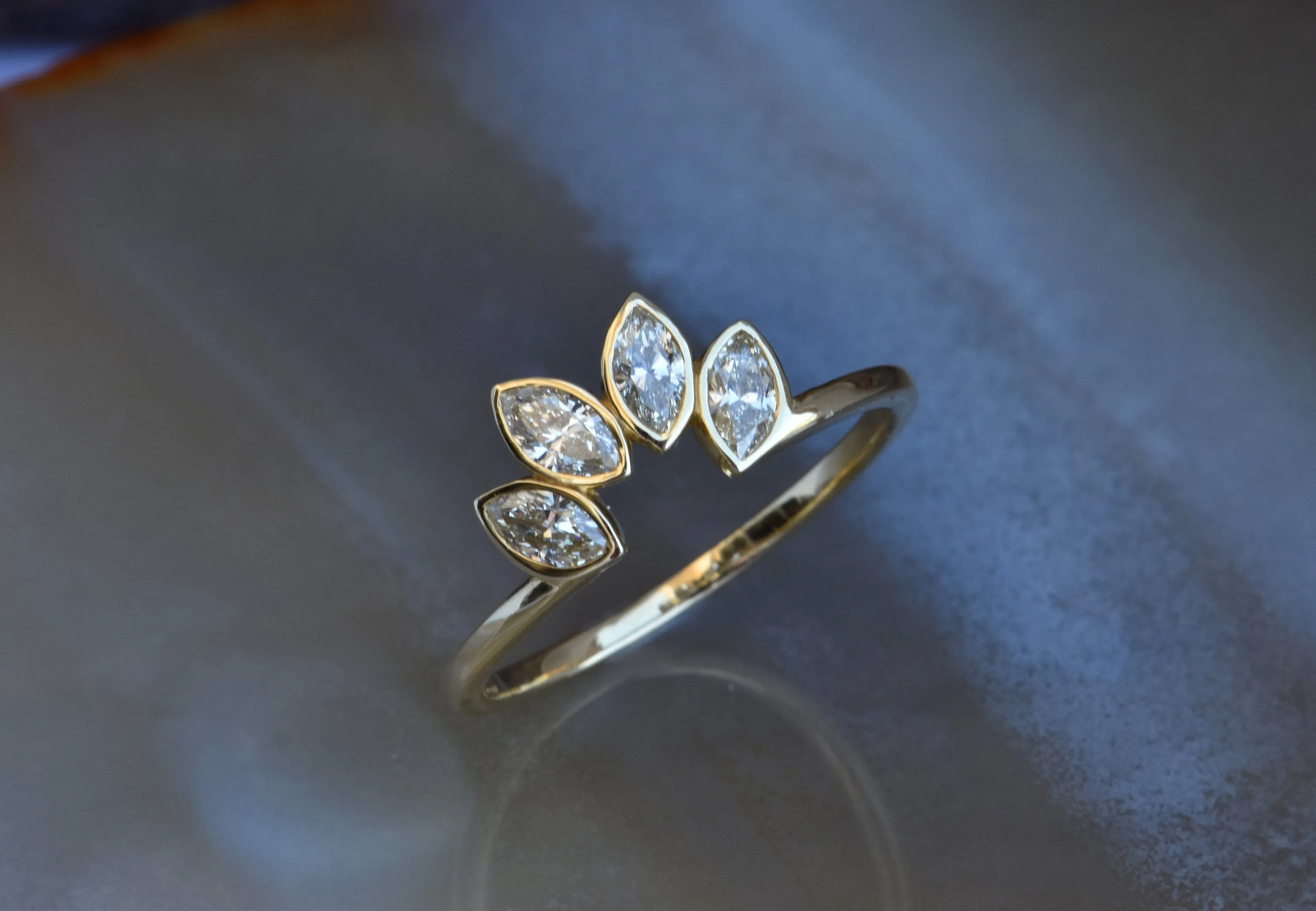 Marquise wedding band-Marquise diamond matching band ring-Diamond Ring-Diamond Engagement-Eternity ring