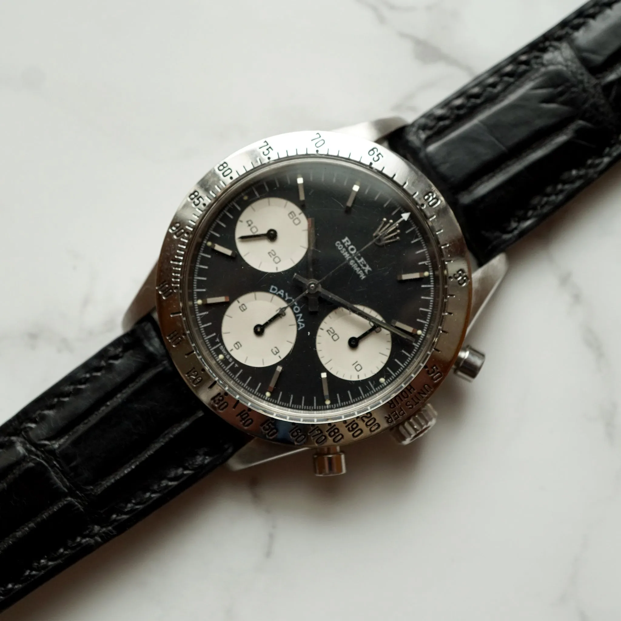 MATT BLACK CUSTOM MADE CROCODILE STRAP