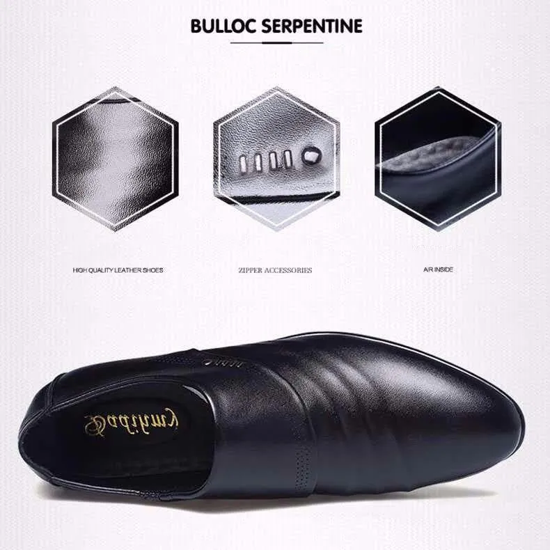 Men Dress Shoes Men Classic British Luxury Style Fashion Men Formal Office Wedding Leather Shoes