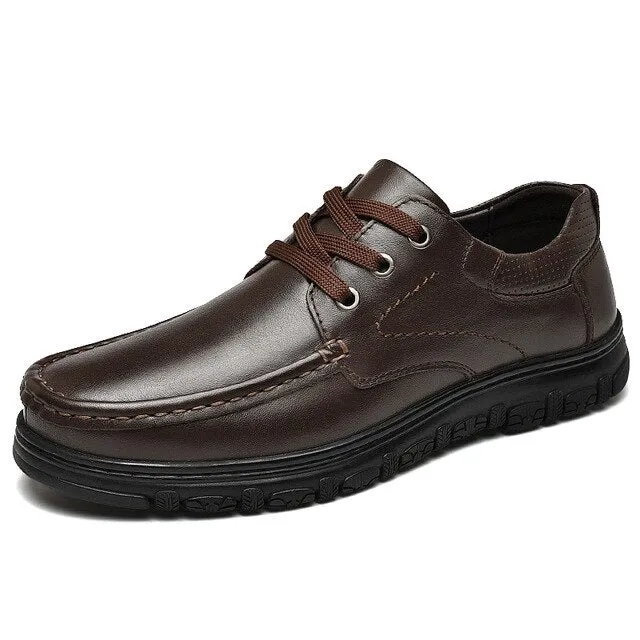 Men Shoes Genuine Leather Casual Shoes Business-Dress Men's Suits Classic Lace-Up Fashion Handmade oxford shoes