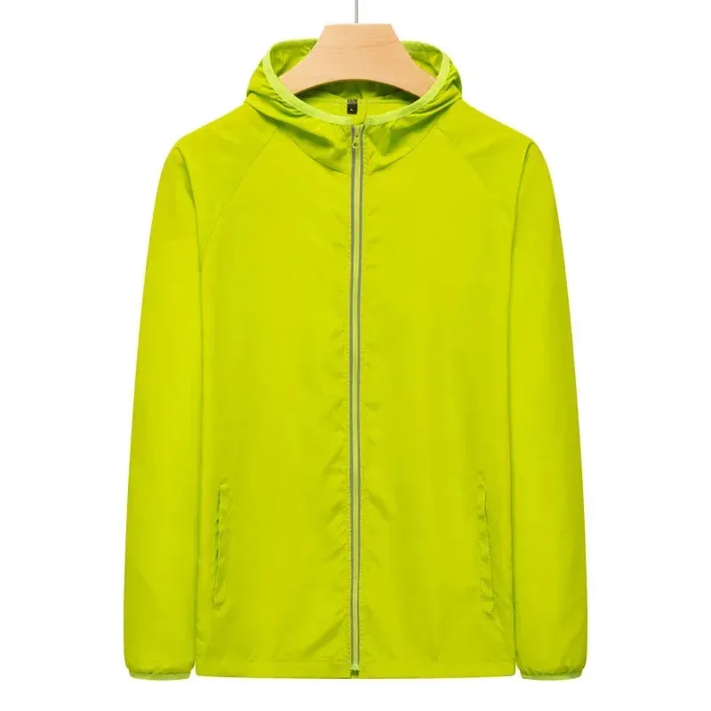 Men Women Hiking Windbreaker Waterproof Camping Jacket Unisex Outdoor Climbing Quick Dry UV Protection Rain Coat Plus Size 7XL