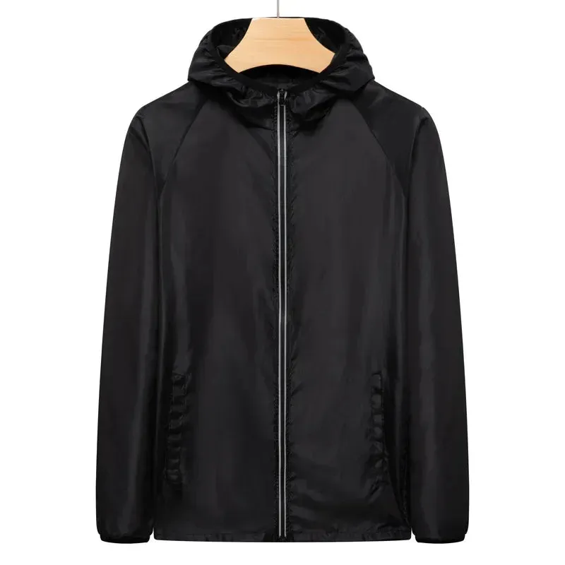 Men Women Hiking Windbreaker Waterproof Camping Jacket Unisex Outdoor Climbing Quick Dry UV Protection Rain Coat Plus Size 7XL