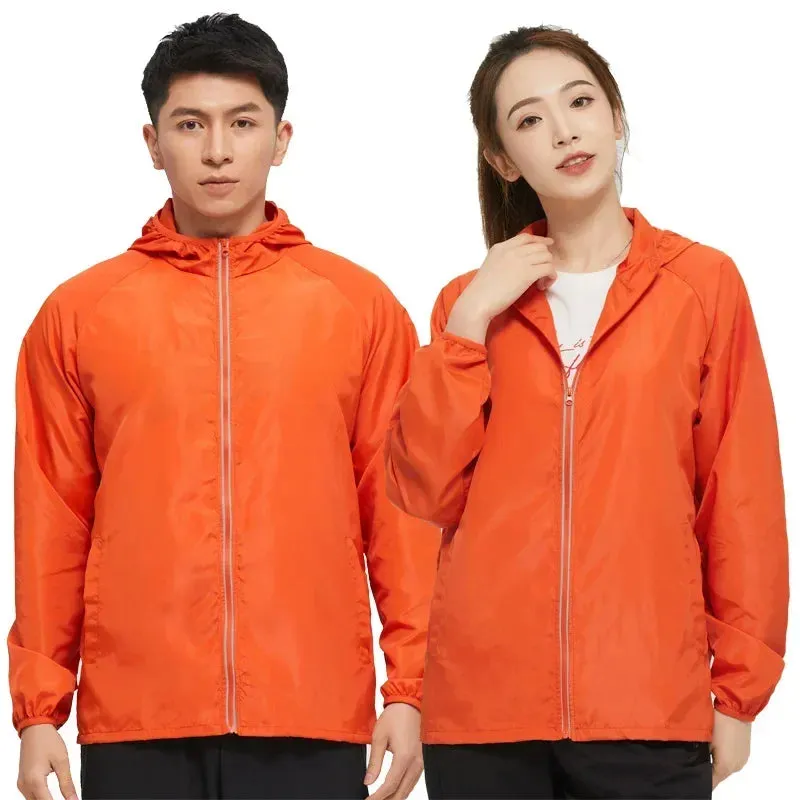 Men Women Hiking Windbreaker Waterproof Camping Jacket Unisex Outdoor Climbing Quick Dry UV Protection Rain Coat Plus Size 7XL