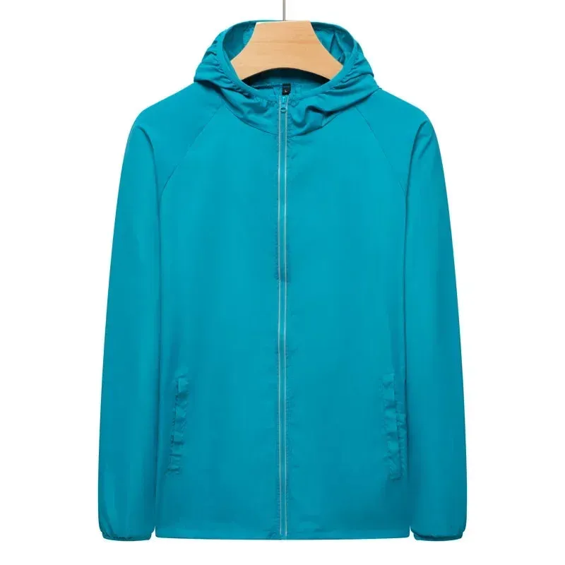 Men Women Hiking Windbreaker Waterproof Camping Jacket Unisex Outdoor Climbing Quick Dry UV Protection Rain Coat Plus Size 7XL