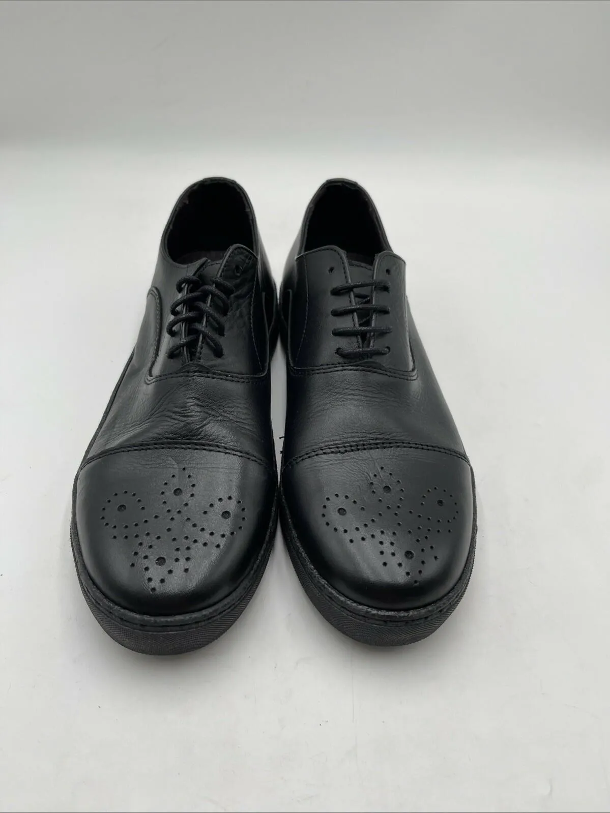 Men’s Bruno Magli Stefanucci Leather Oxfords Black Size 9M/42 - Very Good