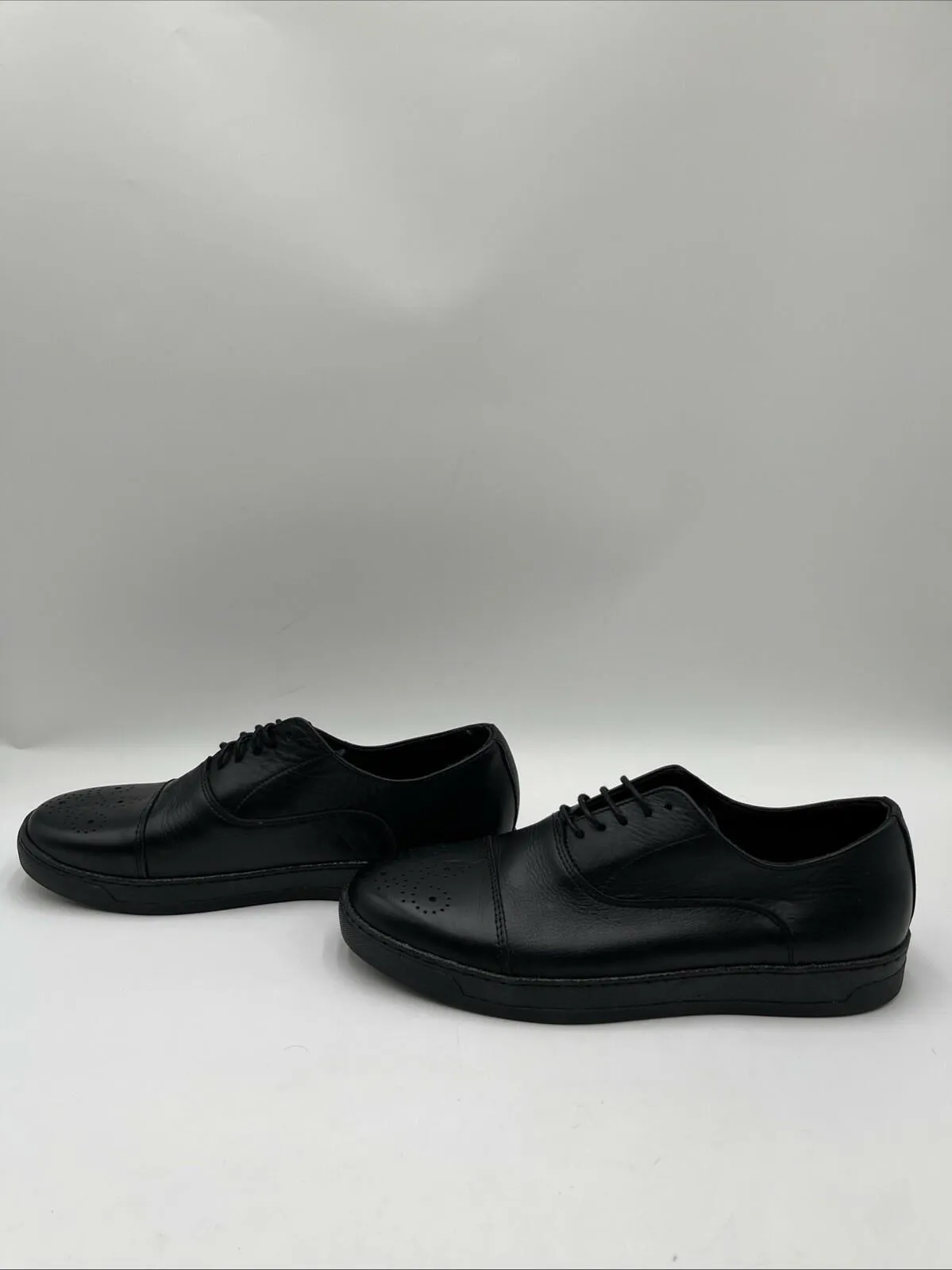 Men’s Bruno Magli Stefanucci Leather Oxfords Black Size 9M/42 - Very Good