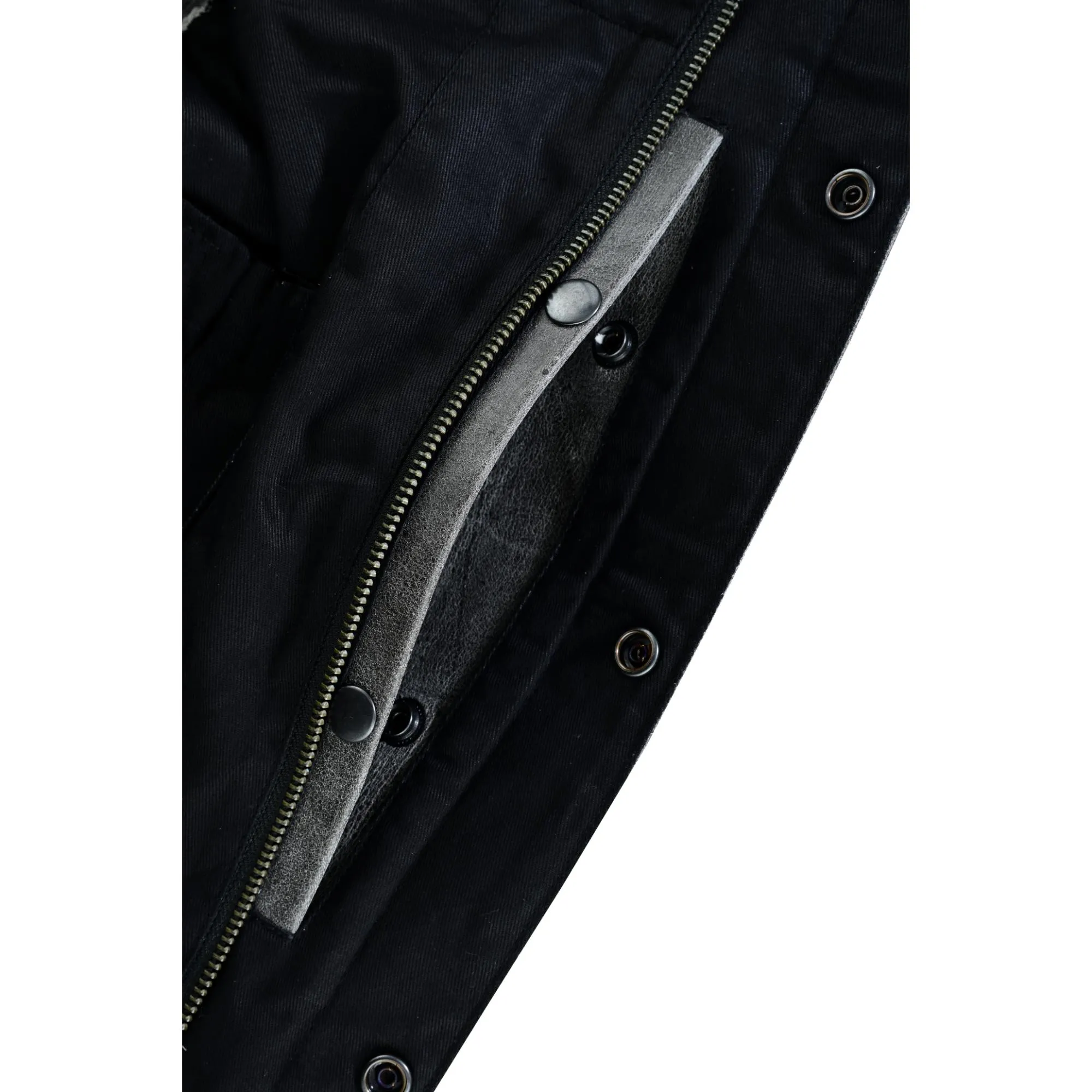 Men’s Gray Premium Leather Concealed Motorcycle Vest